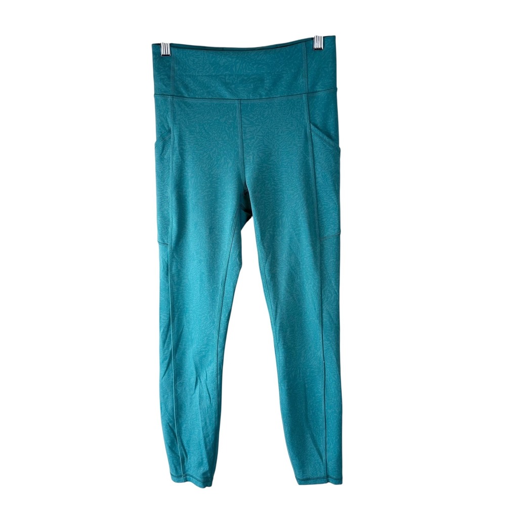 Lululemon Invigorate High-Rise Tight 25" Crunch Teal Lagoon Sz 6‎